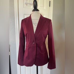 Body By Victoria One Button Burgundy Blazer Size 12